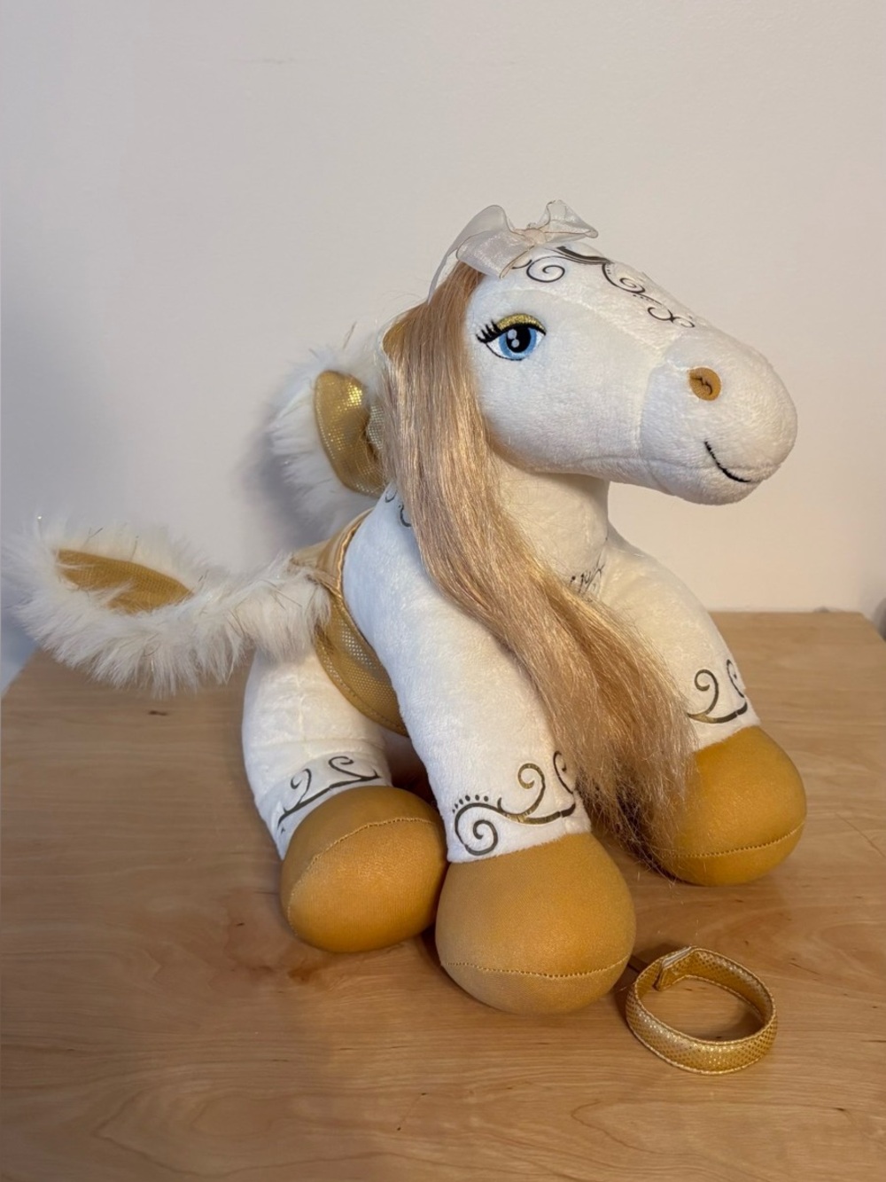Build-A-Bear White and Gold Pegasus (Retired)